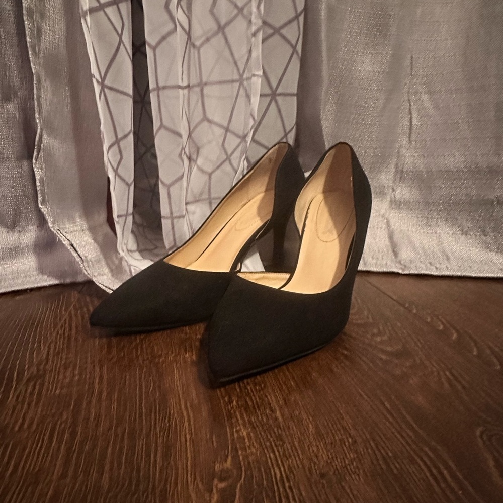 Black sued heels